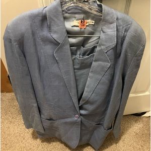 Vintage Ann Taylor suit 8 80s linen